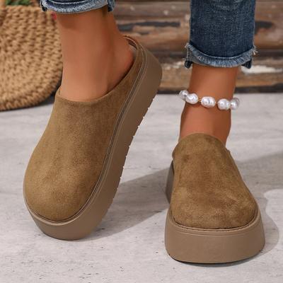 Women's Retro Closed-Toe Mules, Platform Birkens Tocks Slippers, Outdoor Casual Slides for Women