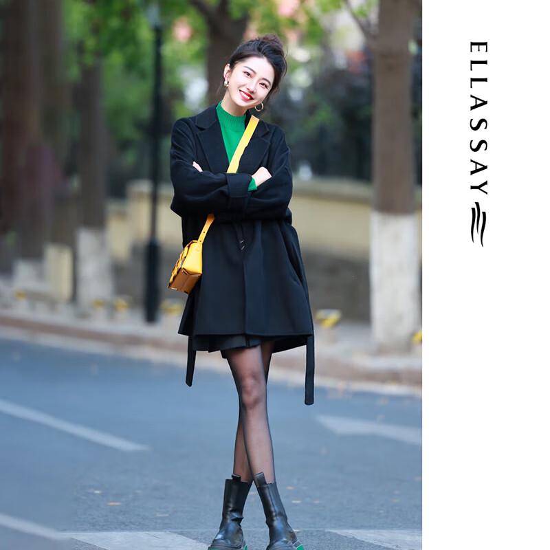 ELLASSAY Women's Wool Belted Coat