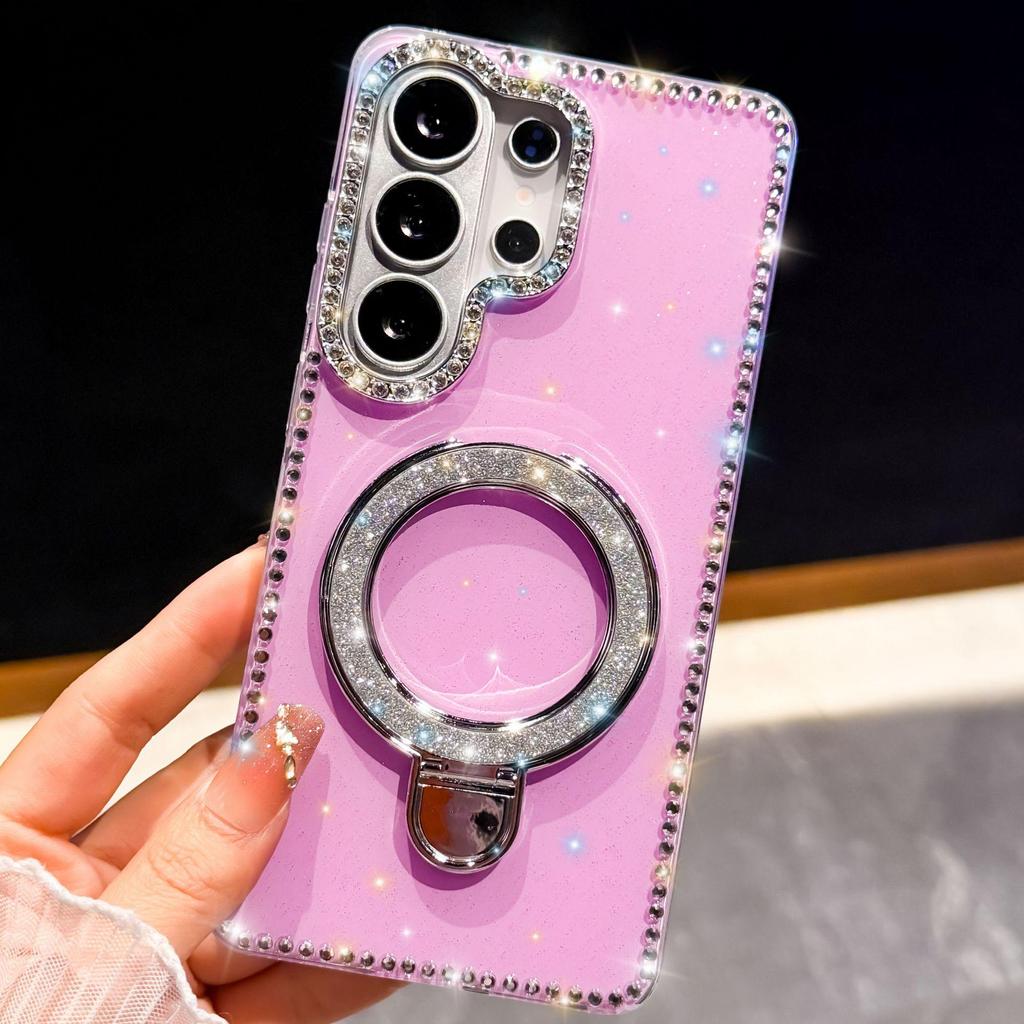 Fulcrum Rhinestone Glitter Holder for Samsung S26 Ultra/S25 Plus Luxury Phone Case A17/A56.