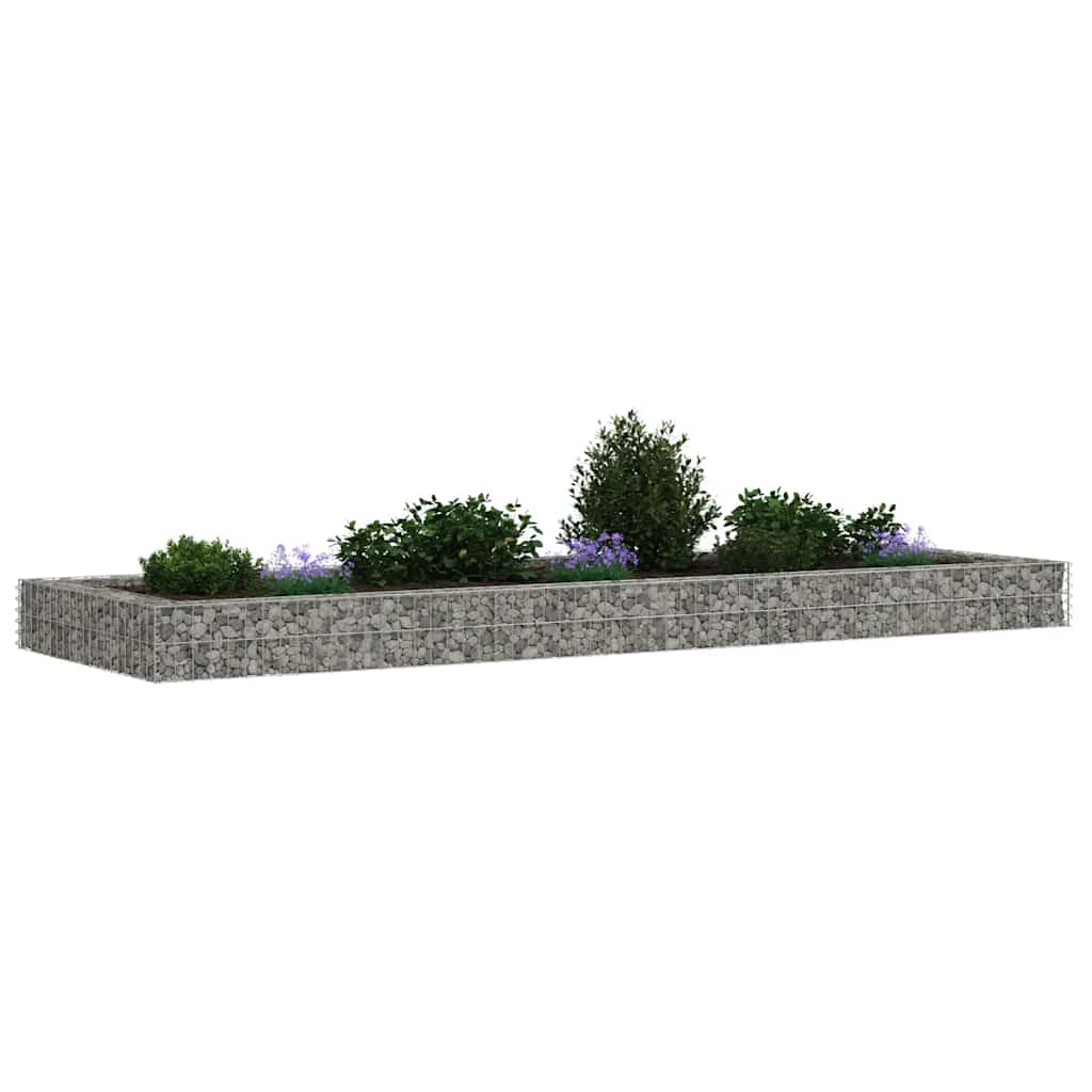 Vidaxl Podwyższona Donica Gabionowa, Galwanizowana Stal, 300X100X20 Cm