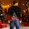 Men's Casual Christmas Print Zip-Up Sweatshirt for Holiday Party and Winter Wear
