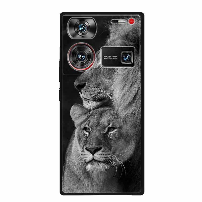 For ZTE Nubia Z60 Ultra Case Animals Soft Silicone TPU Cover Phone Cases For ZTE Nubia Z60Ultra 5G Protective Cool Wolf Coque