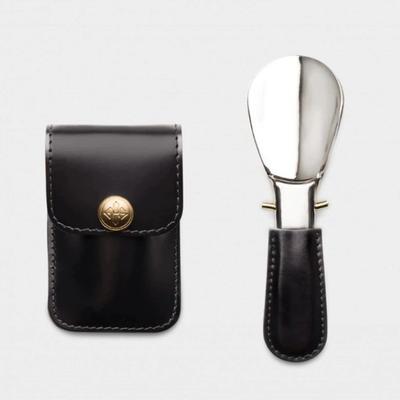 Bolsa de Couro Pessoa Idosa Sapateira Dobrável Cabo de PU Ferramenta Portátil Levanta Sapatos Escritório