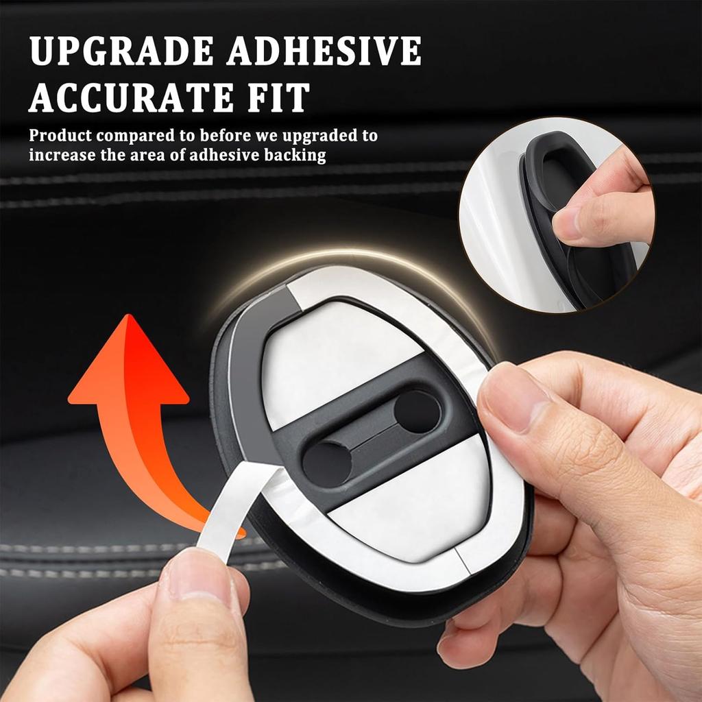 4PCS Upgraded Car Door Latch Guard Cover,Silicone Car Door Lock Cover For Car Door Protector And Noise Reduction,Universal Automotive Exterior