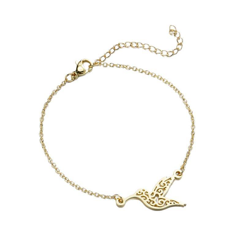 2025 Spring Stainless Steel Thousand Paper Cranes Pendant Bracelet for Girls