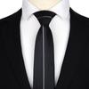 6cm Slim Ties Fashion Business Black Striped Mens Necktie Formal Male Tie