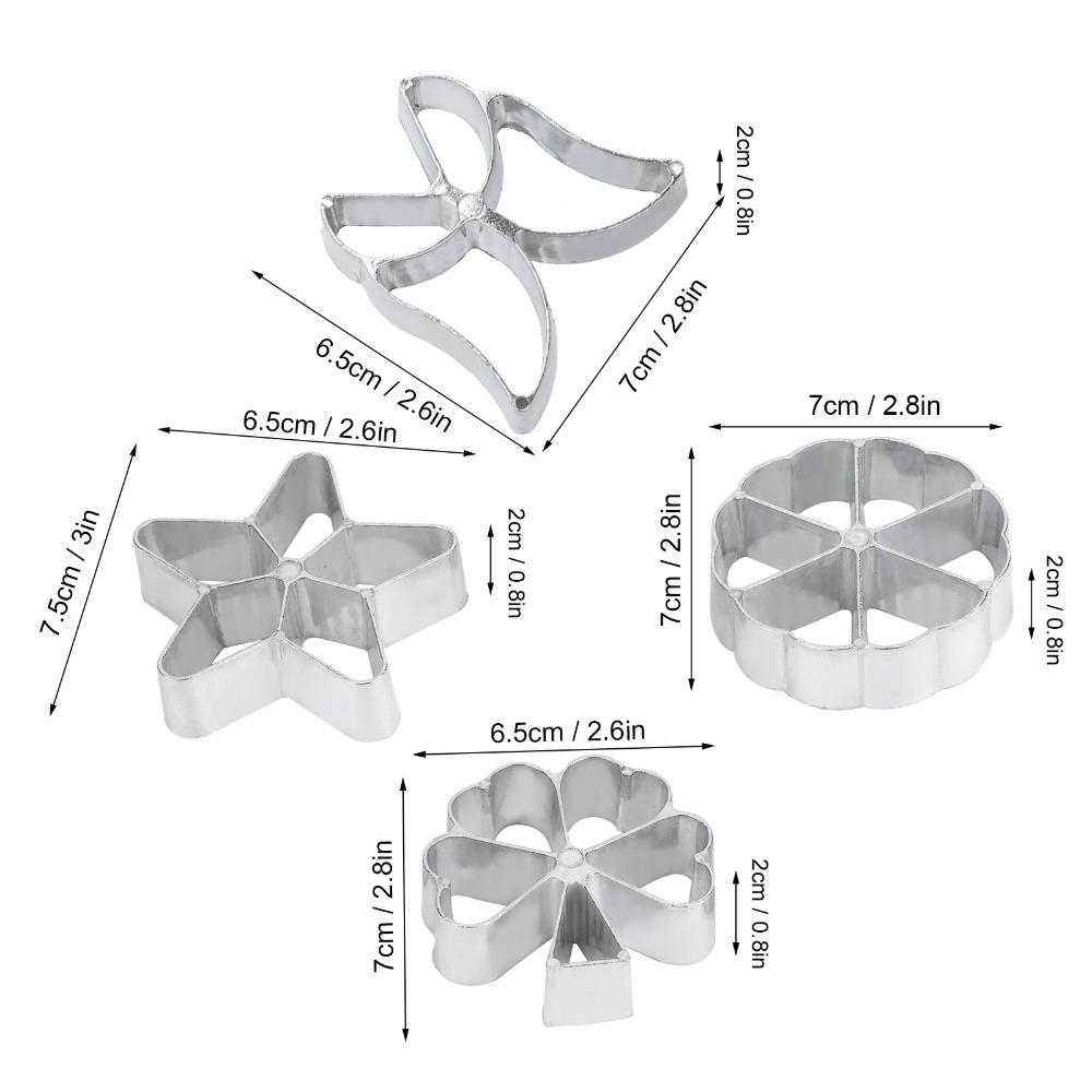 Aluminum Alloy Cake Printing Moulding Food-Grade Handle Biscuit Dessert Maker Star Butterfly Snowflake Leaf Pastry Moulding Set