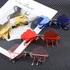Fashion UV400 Shades Steampunk Sunglasses Disco Glasses Rimless Sunglasses Clouds Tassel Sunglasses