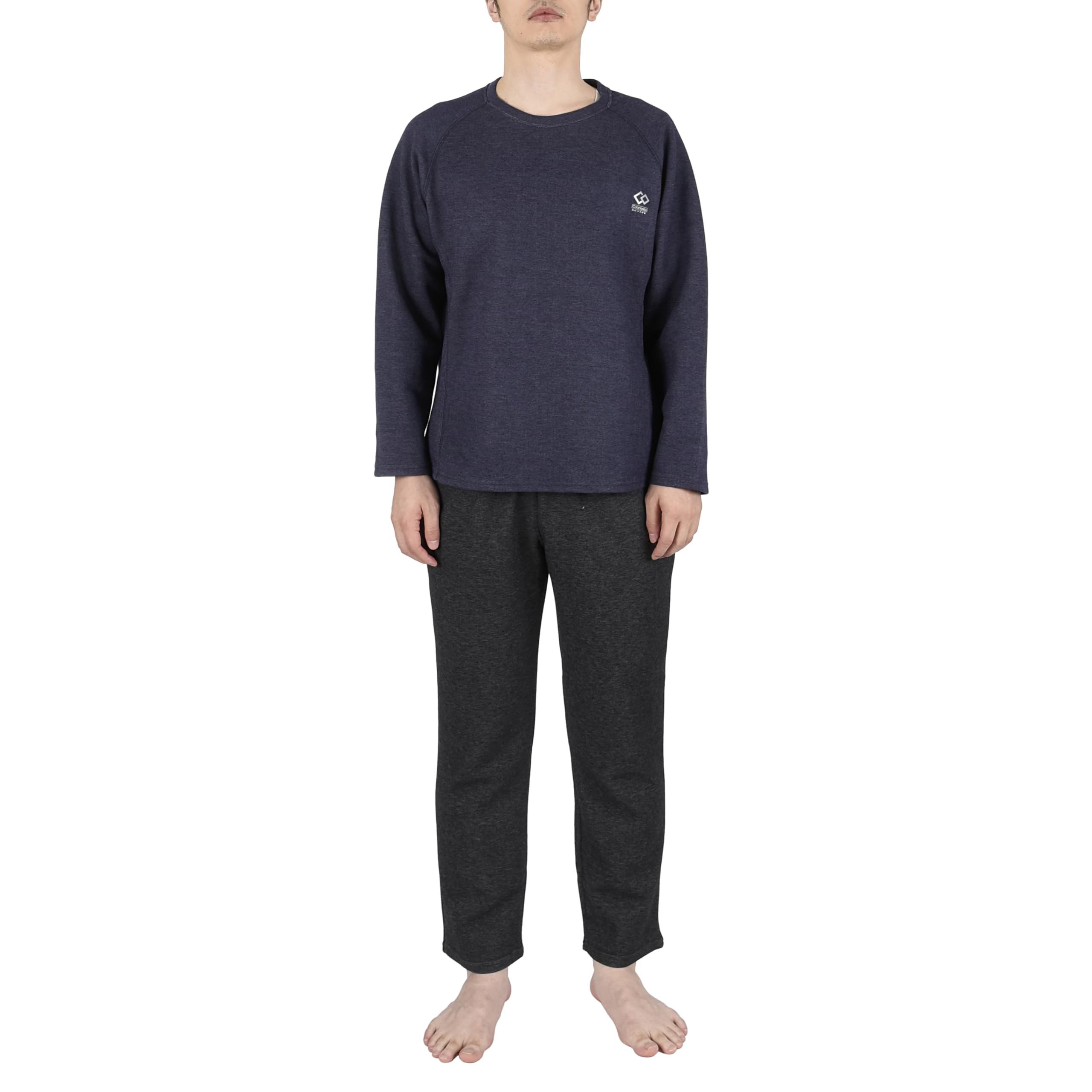 

Colantotte Active: Однотонный пижамный комплект с одноточечным дизайном, рукавами 1/4 и картонной тканью для улучшения кровообращения. Фукусукэ