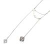 Les Trésors De Lily [N7312] - Silver Ivory 'Carmen' Long Necklace (rhodium-plated) - 14 Cm