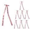 8PCS Rose Pink Bow Ribbon Hair Clip, Soft Lightweight Hair Bow Clips, Sweet Hairclip, Easy Secure, Non Slip, Stylish