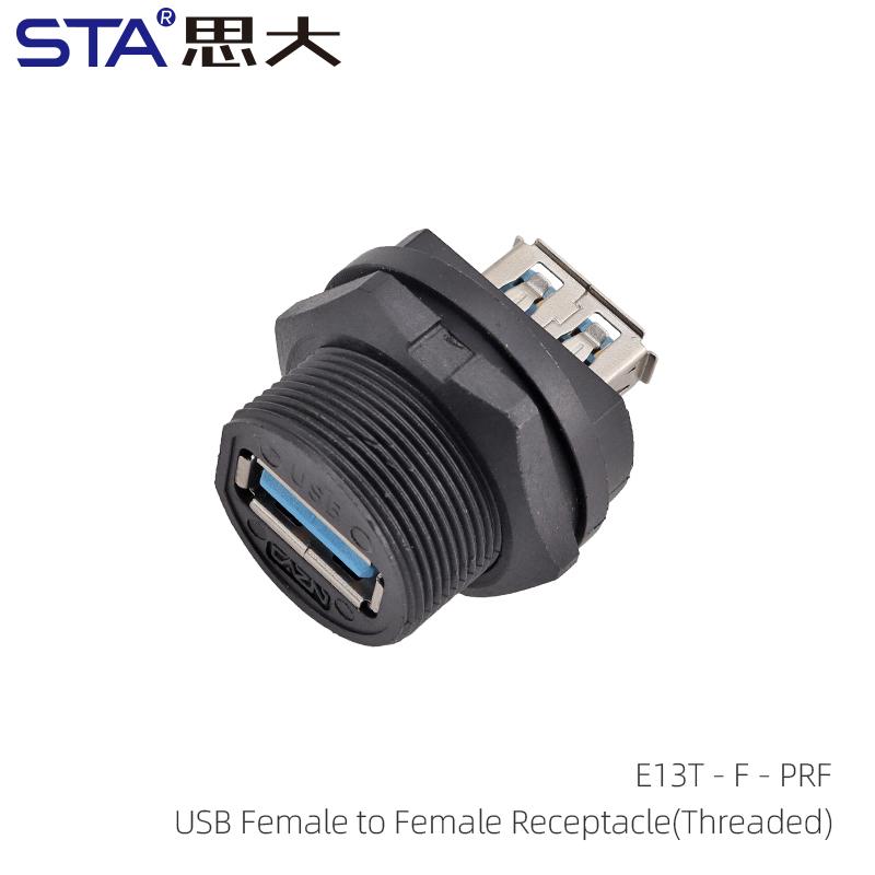 E16 Bayonet 1''20 UNEF Screw Adapter Female Ip67 Shielded High Speed USB 3.0 FPC Connector with Cable 0.3M 0.5M 1M 2M 3M