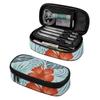 Stationery Pencil Case Large Capacity 300D Polyester Smooth Zipper with Mesh Pocket Removable Divider and Pen Slots for Boys Girls