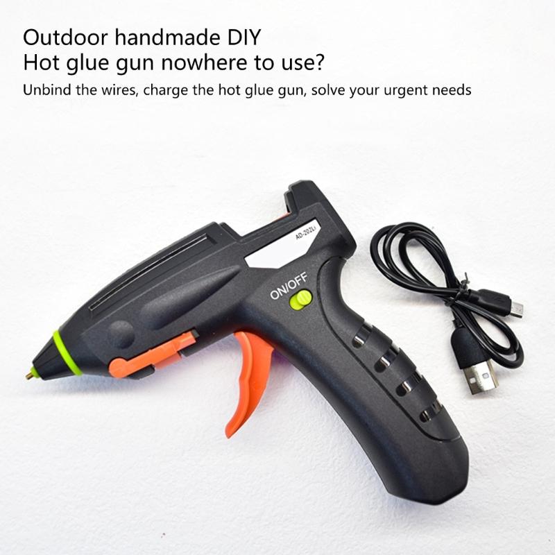 USB Rechargeable Wireless Hot Melt Glues Guns for Crafting & Sealing, Heating Fast Hot Glues Guns Cordless Glues Guns