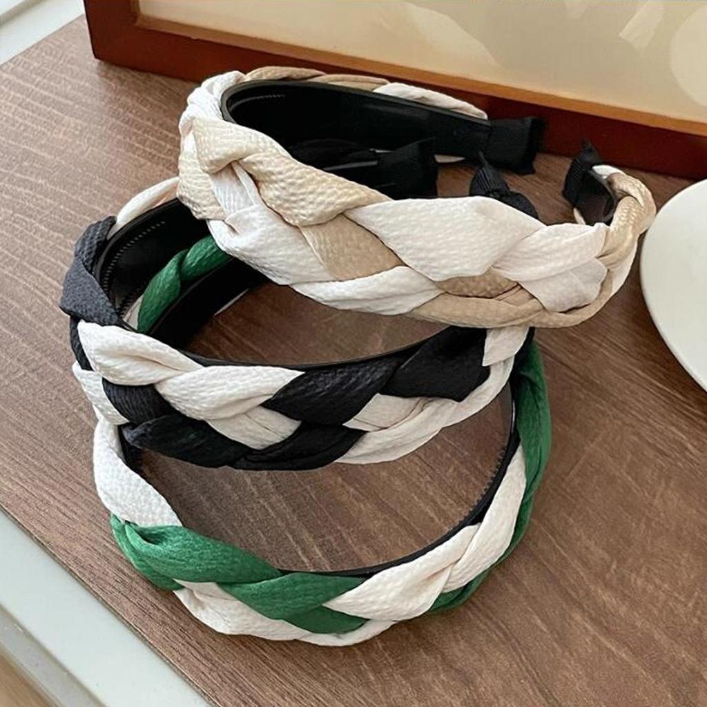 PROLY New Fashion Headband Handmade Patchwork Braided Turban Hairband Spring Hair Accessories