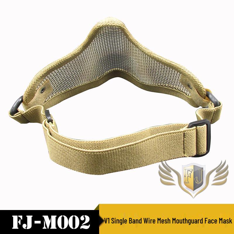 Impact-Resistant Tactical Steel Mesh Half Face Mask