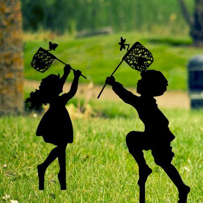 Metal Garden Decorative Ground Inserts Charming Butterfly Pattern for Boys and Girls Ideal for Outdoor Garden Décor and Displays