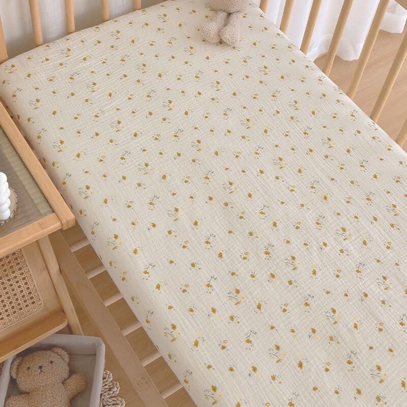 UKKNZZ Washed Cotton Baby Crib Mattress Protector