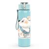 1PC White Puppy Portrait 750ml Color Plastic Sports Water Bottle Leakproof Flip Straw Lid Suitable for Sports Office Home Use