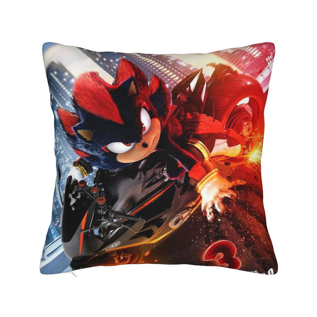 Decorative Pillow Covers Cartoon S-Sonic Merch Home  Pillow Case Cover Zippered Multiple Sizes
