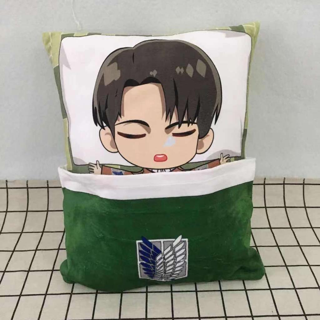 Attack On Titan Levi Ackerman Plush Toys Mikasa Eren Pillow Stuffed Toys Festival Birthday Gift