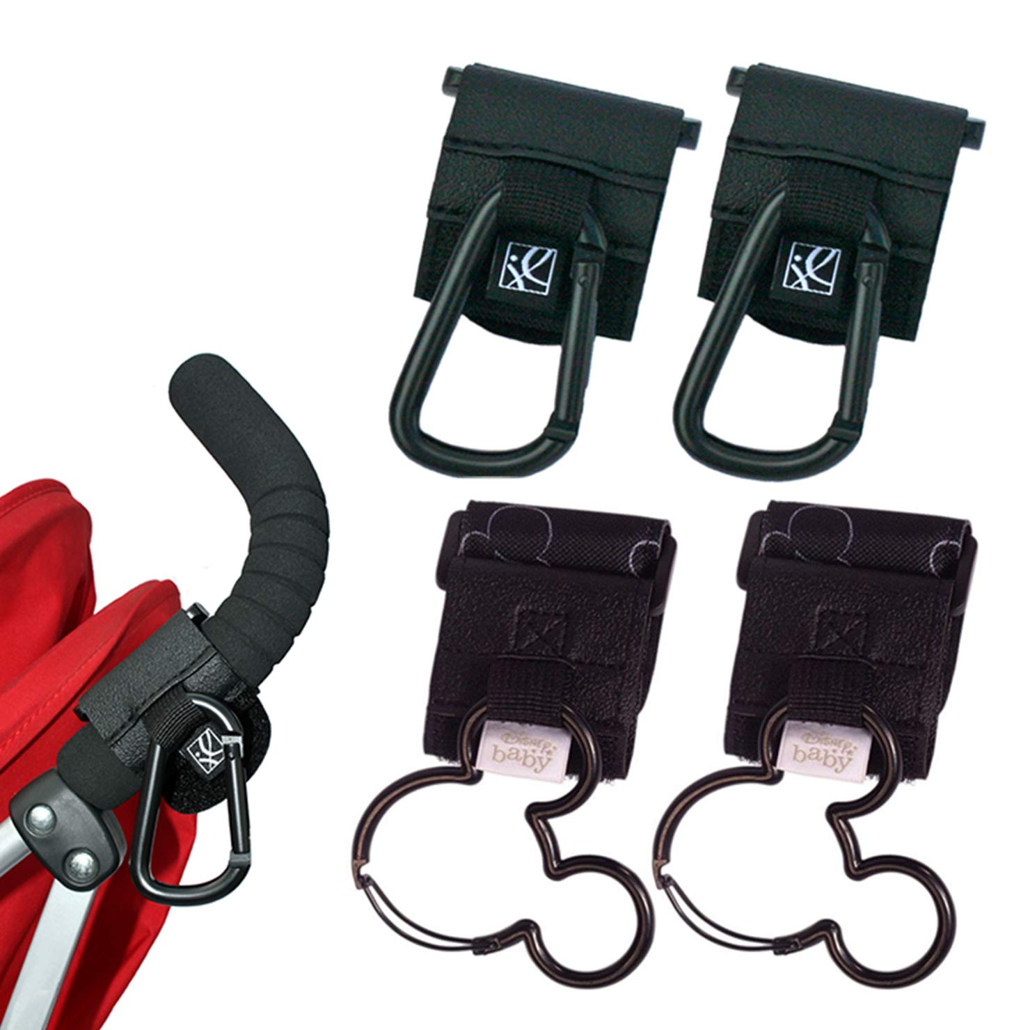 

J.L. Childress Stroller Hooks for Disney Strollers (Official Japanese Product) (Black)