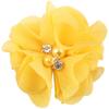 Eye-catching Chiffon Flowers Clips Daily Lightweight Easy Wear Rhinestone Fake Pearl Kids Hairpins