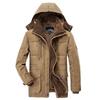 Winter Cotton-padded Clothes Men's Fleece Thickened Jacket Men's Warm Cotton Clothes Medium and Long