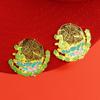 Creative Enamel Owl Brooch Authentic Mexican Hat Clip Vintage Style Cartoon Lapel Pin for Clothing and Accessories