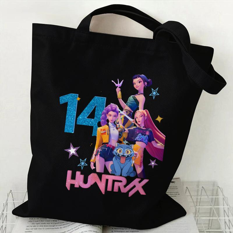 Kpop Witch Hunter Girls Birthday Printed Canvas Bag 35*40 Single Shoulder Handbag Supermarket Shopping Bag