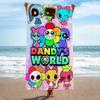 Popular Game D-Dandys World Whitepaper Beach Towel Colorful Bath Towels for Girl Microfiber Quick Dry Custom Sand Free Beach