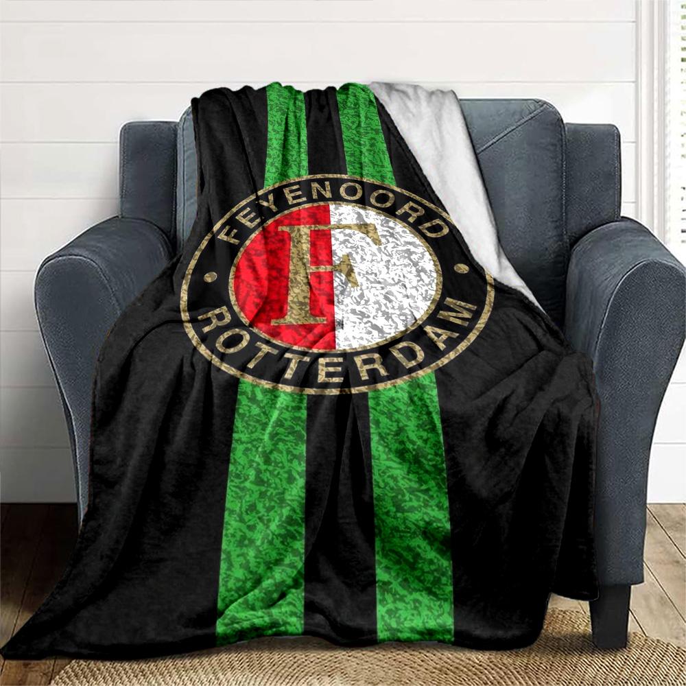 Feyenoord Print Flanelldecke Hohe Qualität Warm Bequem Decke für Alle Jahreszeiten Perfekt für Geschenke Heimdekoration