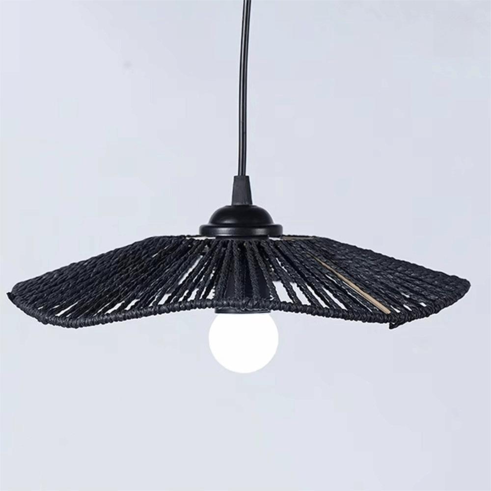 Handwoven Pendant Shade Vintage Chandelier Cover Boho Woven Lamp Shade Home Decoration