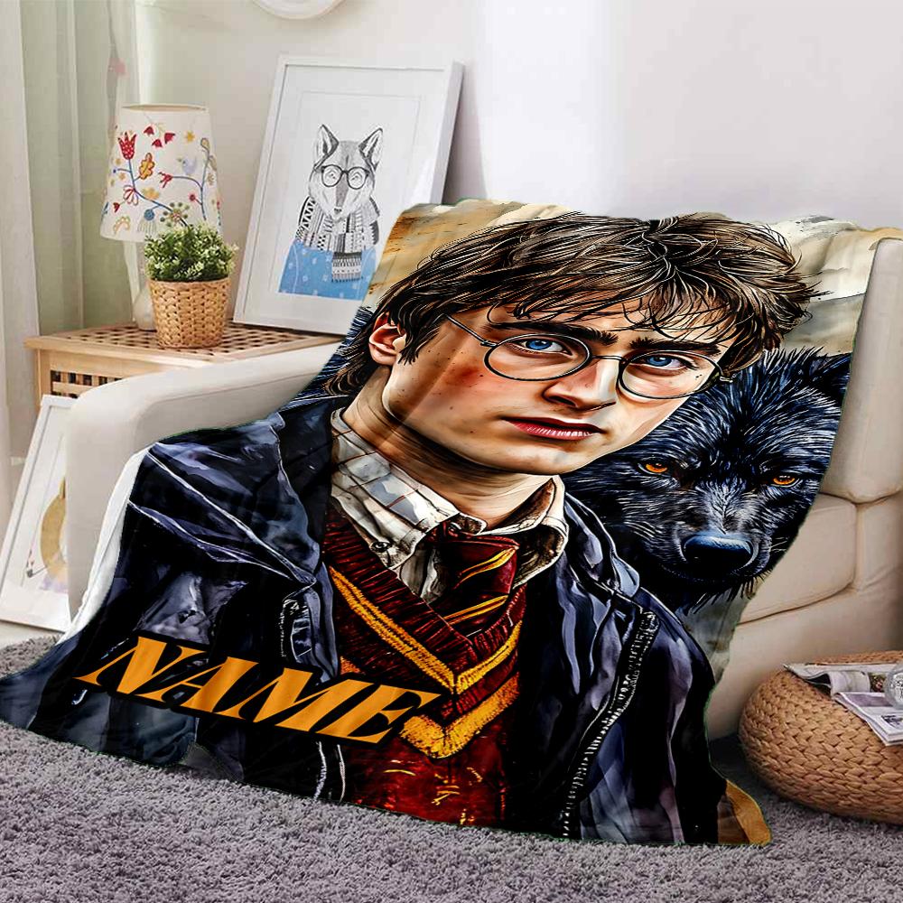 Custom Name Cartoon Character Collection blanket for Couch & Bed, Plush Cozy Fuzzy Blanket Super Soft & Warm Blankets for Fall and Winter. 090862
