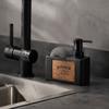 Press Type Kitchen Soap Dispenser with Sponge Holder Bathroom Hand Wash Bottle  Restaurant