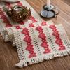 Table Flag Cotton Hemp Red Love Wedding Color Weaving Natural Material American Festival Party Dining Table Decoration