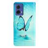 For Motorola Moto G85 5G Wallet Case PU Leather Pattern Printing Stand Phone Cover with Strap