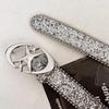 Bling Bling Gal Silver [Lamerry] Belt, Sparkly, Y2K, Belt, Glitter, Rhinestones, Flashy, Studs, 104cm, Women's, Men's,