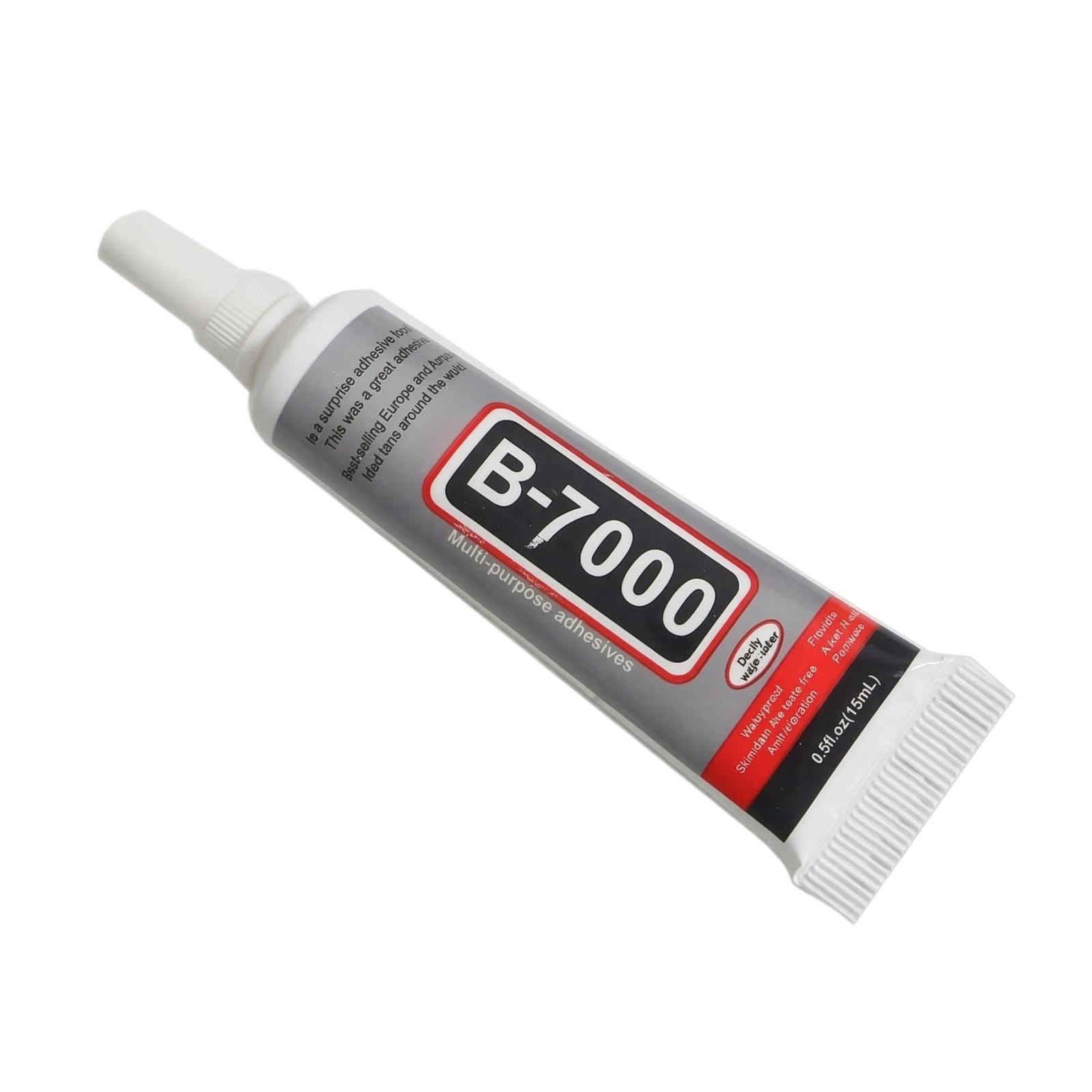 

B-7000 Multi-Purpose Industrial Strength Adhesive Glue for Jewelry Crafting Repair DIY Projects Flexible and Clear Bonding Agent One Size білий