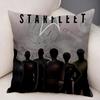 Star TTrek Ship Movie Logo Cushion Cover Natural Linen Organic Fabric DoubleSided Printing Breathable For Decor