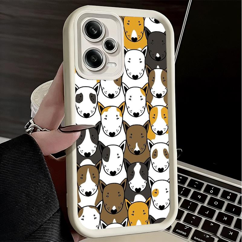 Phone Case for Xiaomi Redmi Note 15 14 13 Pro Plus Bull Terrier Dog Cute Puppies Shell 12S 11 11S 11T 5G 14S Soft Silicone Funda