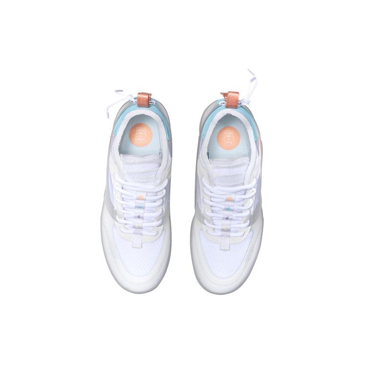 Li Ning CF Moon Phases Coverage Abrasion Resistant Low Top Skateboard Shoes Women's White Blue AGCP358-7