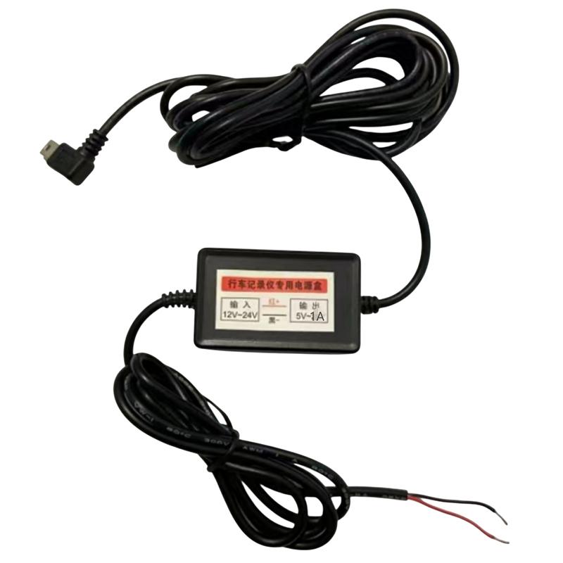 Car DVR Power Adapter Charger Type-C Dash Cam Hardwiring Kit with Fuse Box Low Voltage Protection for Auto Vehicles