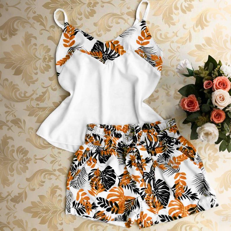 

ZANZEA Womens Casual Camisoles and Shorts Summer Two Piece Suit Sets