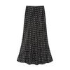 Seoulish Vintage Polka Dot Satin Mermaid Skirts for Women 2026 New Spring Summer High Waist Casual Mid Length Women's Skirts
