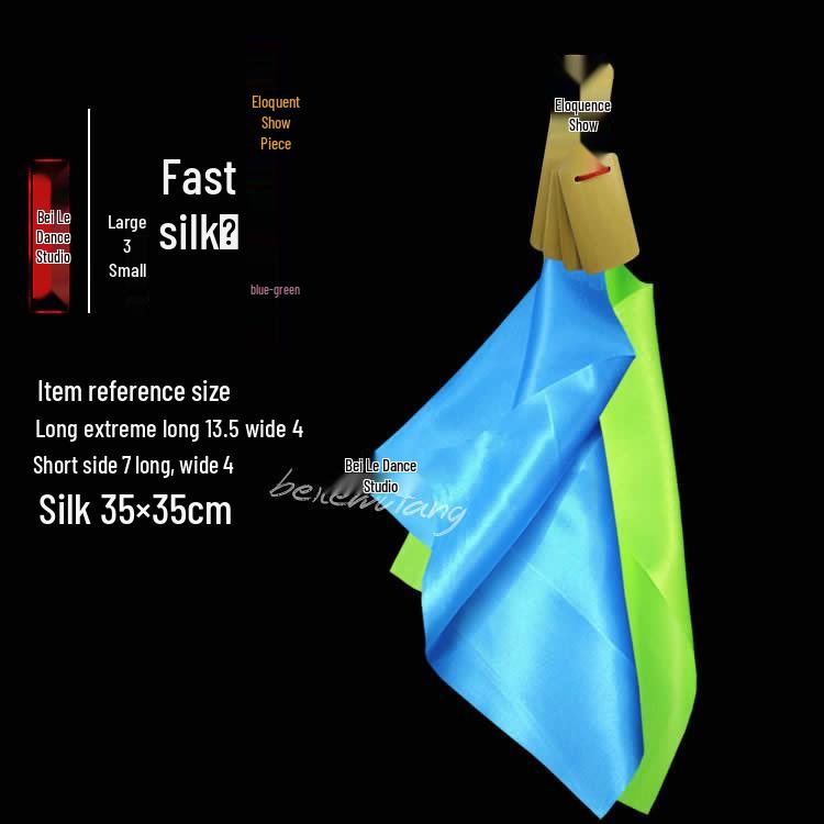 Small Square Towels for Adult Performance and Kindergarten Dance Props: Bamboo Clappers and Silk Ribbons for Eloquence Training
