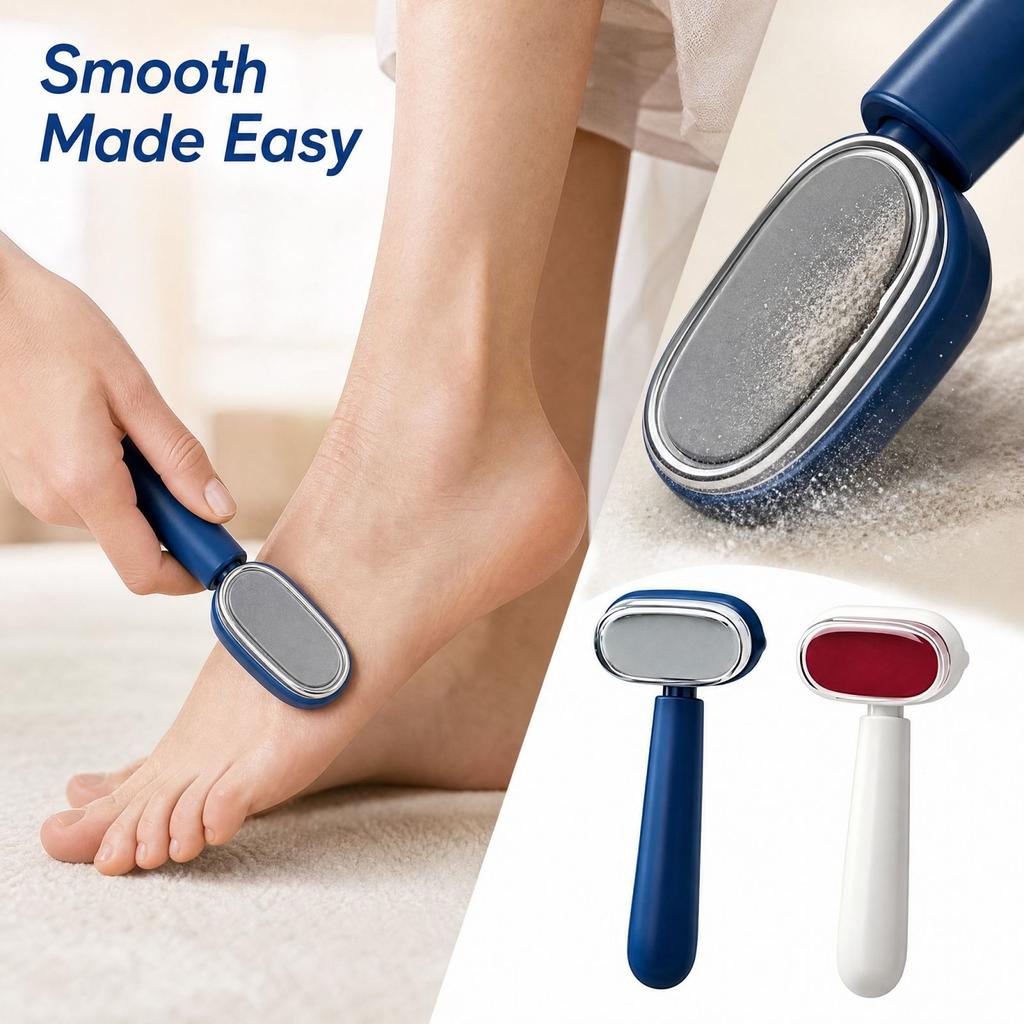 Double-Sided Foot File Remover for Home Pedicure - Exfoliating Tool for Dry Rough Feet