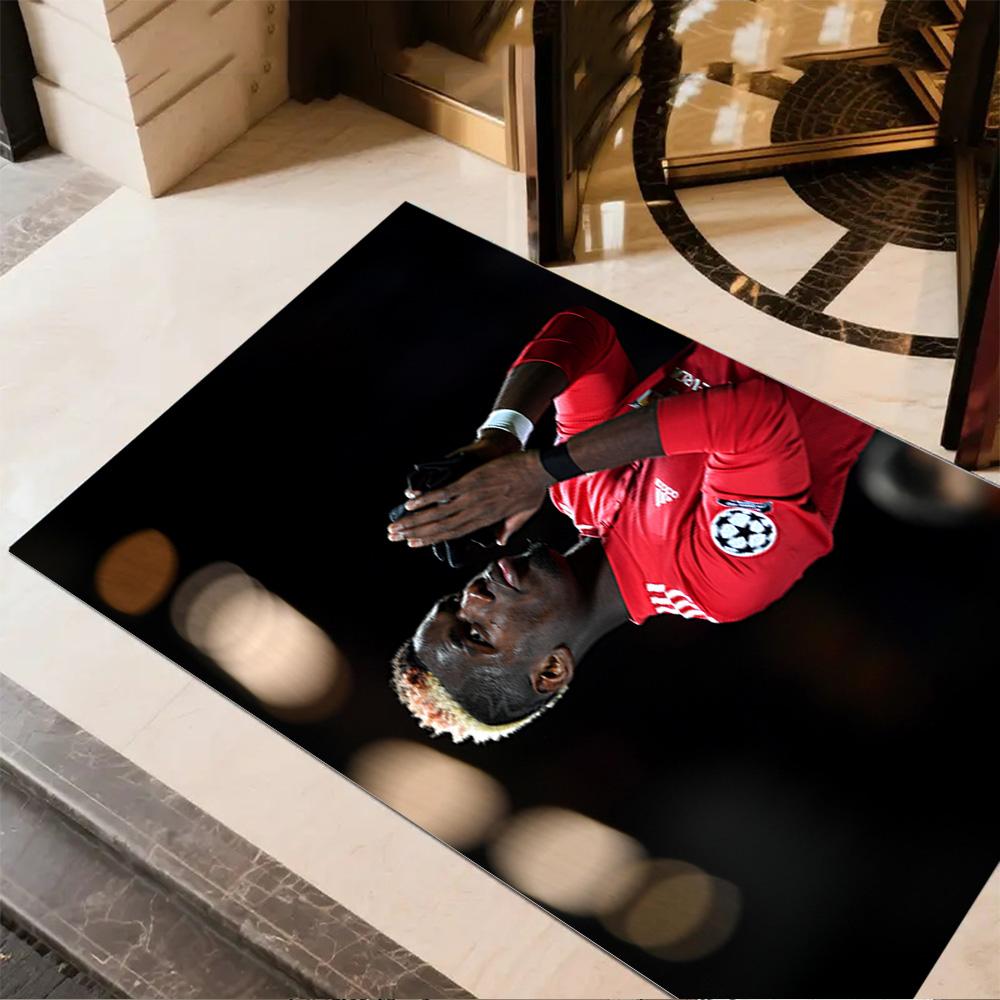 Man United's Paul Pogba Area Rug Perfect for Study room Entryway Game Room Dormitory Antislip Carpet Decorate Offices Best for Christmas