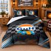 Printed 3Pcs Bedding Set Gulf Pattern Bed Sheet Pillowcase For Bedroom Decor