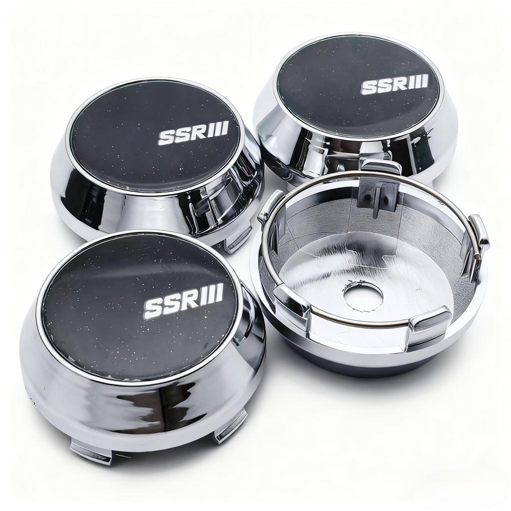 4 vnt. JDM SSR logotipas Emblema Automobilio ratlankio centriniai dangteliai OD 60MM 56MM ratlankiai Stebulė Aukštas dangtelis Ratlankio stebulės centrinis dangtelis Pakeisti Automobilio priedai